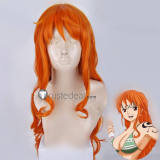 One Piece Nami Long Orange Curly Cosplay Wig