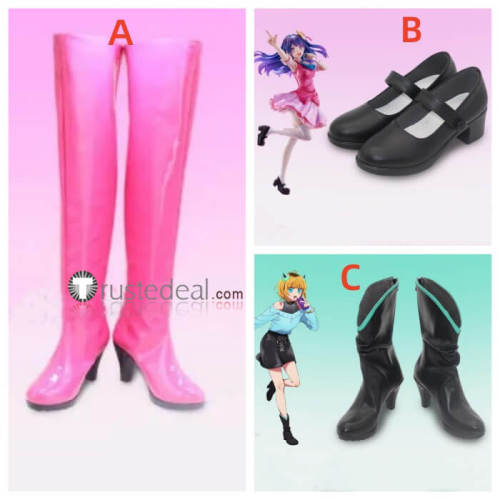 Oshi no Ko Their Idol's Children My Star Her Fans Ai Hoshino Mem-Cho Pink Black Cosplay Shoes Boots