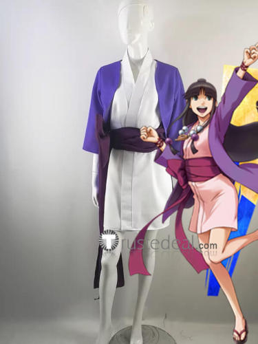 Phoenix Wright Ace Attorney Maya Fey Mayoi Ayasato Purple Maid Cosplay Costume
