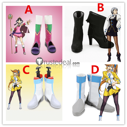 Phoenix Wright Ace Attorney Gyakuten Saiban 6 Reifa Padoma Kurain Athena Cykes Franziska von Karma Cosplay Shoes Boots