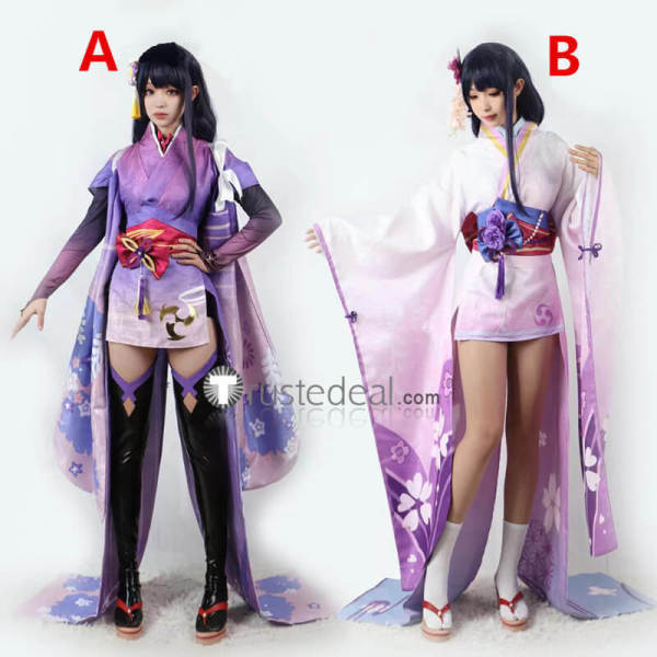 Genshin Impact Beelzebul Raiden Ei Shogun Baal Kimono Cosplay Costume