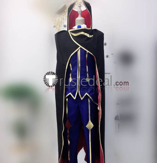 Code Geass Lelouch of the Rebellion Zero Black Knights Purple Blue Cosplay Costume 2