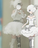 Black Butler Kuroshitsuji Book of Circus Doll White Dress Cosplay Costume Umbrella 3
