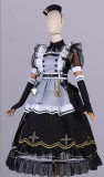 Vtuber Virtual YouTuber Hololive Hoshimachi Suisei Black Dress Battle Maid Cosplay Costume