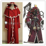 Warhammer 40k Adeptus Mechanicus Tech Priest Heretek Magos Juris Red Cape Cosplay Costume