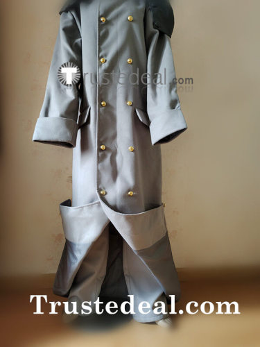 Warhammer 40k Death Korps of Krieg Grey Overcoat Cosplay Costume