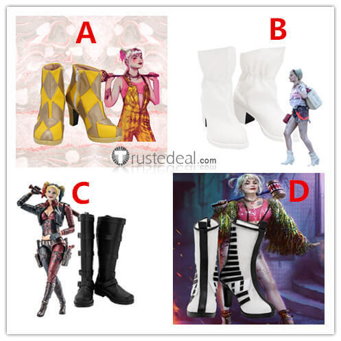Harley Quinn Birds of Prey Injustice 2 Harley Quinn Cosplay Shoes Boots