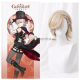 Genshin Impact Lyney and Lynette Twins New Skin Red Xiao Cosplay Wig