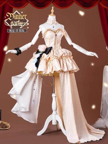 ChuShouMao Genshin Impact Traveler Lumine Hotaru Ying Fanart Doujin Party Gown Cosplay Costume