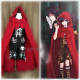 Kuroshitsuji Black Butler Ciel Red Riding Hood Embroidery Halloween Cosplay Costume