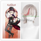 Genshin Impact Lyney and Lynette Twins New Skin Red Xiao Cosplay Wig