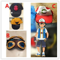 Pokemon Gold Ethan Cosplay Hat and Goggles Ash Ketchum MS020 Hat Accessory