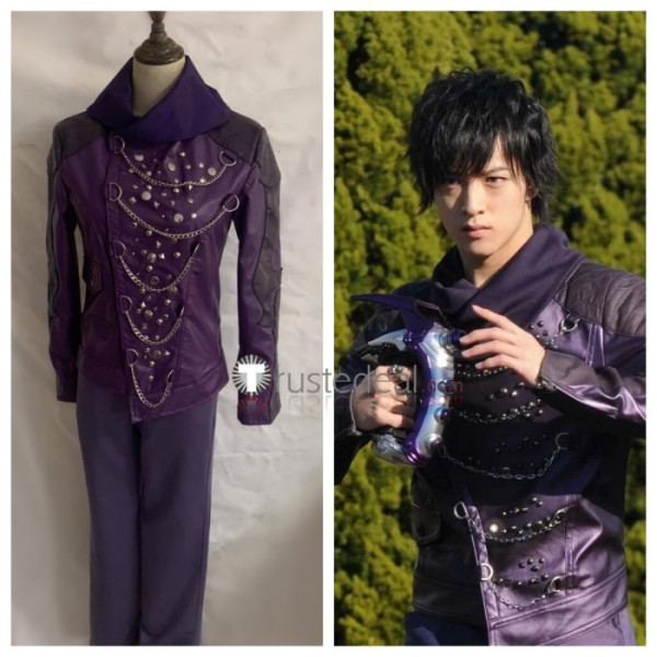 Kamen Rider Drive Chase Kamen Rider Chaser Purple Pleather Cosplay Costume