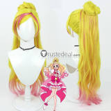 Go! Princess Hirogaru Sky! Pretty Cure Cure Flora Cure Wing Cure Prism Pink Yellow Orange Cosplay Wig