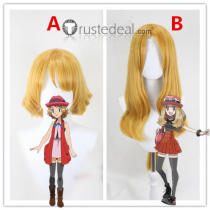 Pokemon XY Serena Long Blonde Styled Cosplay Wig