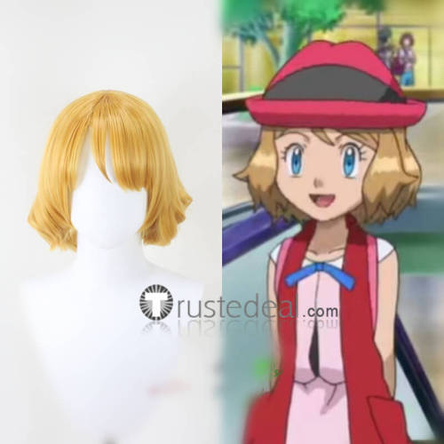 Pokemon XY Serena Long Blonde Styled Cosplay Wig