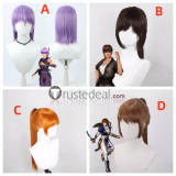 Dead or Alive DOA Hitomi Kasumi Ayane Purple Brown Orange Cosplay Wig