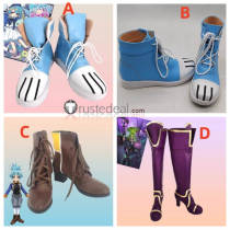 YuGiOh Sora Shiunin El Shaddoll Winda Live Twin Lilla Cosplay Shoes Boots