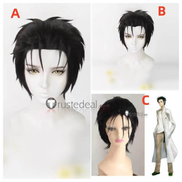 Steins Gate Rintarou Okabe Black Cosplay Wig