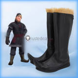 Frozen Kristoff Cosplay Black Brown Boots Shoes Halloween