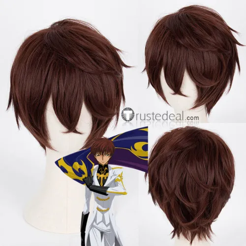 Code Geass Suzaku Kururugi Brown Cosplay Wig