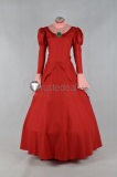 Disney Movie Cinderella Lady Tremaine Holiday Red Cosplay Costume