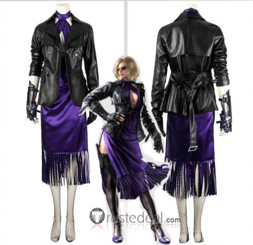 Tekken 8 Nina Williams Black Jacket Purple Cosplay Costume