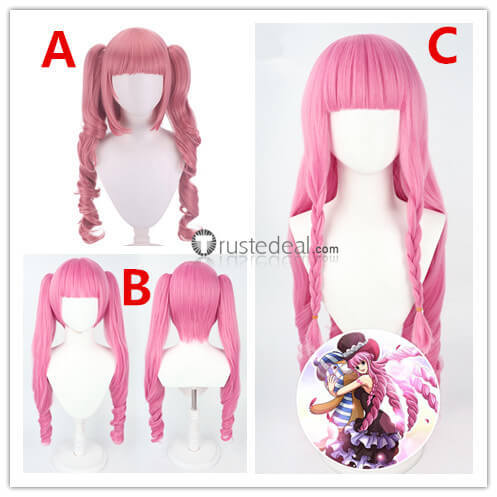 One Piece Ghost Princess Perona Pink Ponytails Cosplay Wig