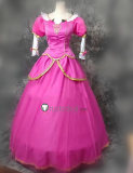 Barbie in the 12 Dancing Princesses Genevieve Pink Green Red Cosplay Costume