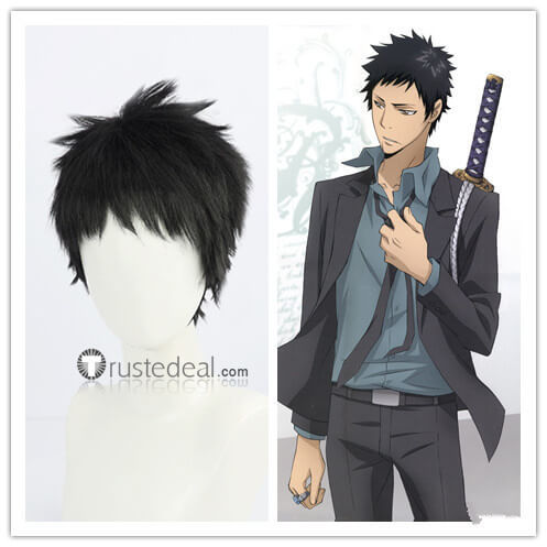 Katekyo Hitman Reborn Takeshi Yamamoto Black Cosplay Wig