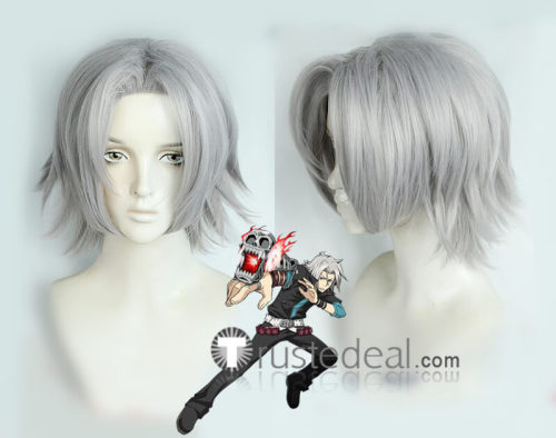 Reborn Hayato Gokudera Grey Cosplay Wig