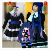 Panty Stocking with Garterbelt Black White Gothic Dress Cosplay Costume