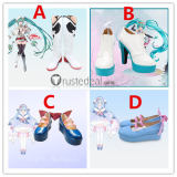 Vocaloid Hatsune Snow Miku 2023 Racing 2021 Cosplay Boots Shoes