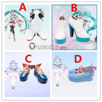 Vocaloid Hatsune Snow Miku 2023 Racing 2021 Cosplay Boots Shoes