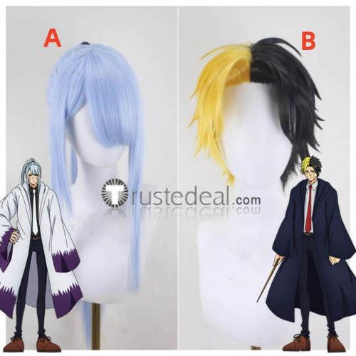 Mashle Magic and Muscles Rayne Ames Abyss Razor Blue Styled Cosplay Wig