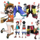 Pokemon Sun and Moon Heroine Selene Elio Cosplay Shoes Boots