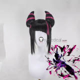 Street Fighter VI 6 Juri Han Black Pink Styled Cosplay Wig