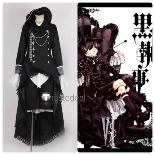 Black Butler Kuroshitsuji Volume 6 Manga Cover Ciel Phantomhive Black Cosplay Costume