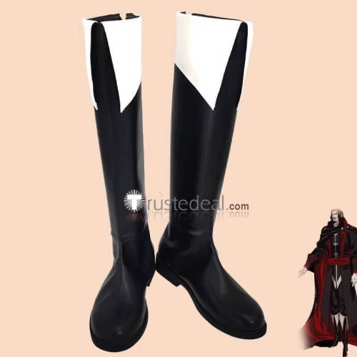 Castlevania Vampire Dracula Lenore Blue Black Cosplay Shoes Boots