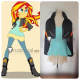 My Little Pony Equestria Girls Sunset Shimmer Black Pink Blue Cosplay Costume 2