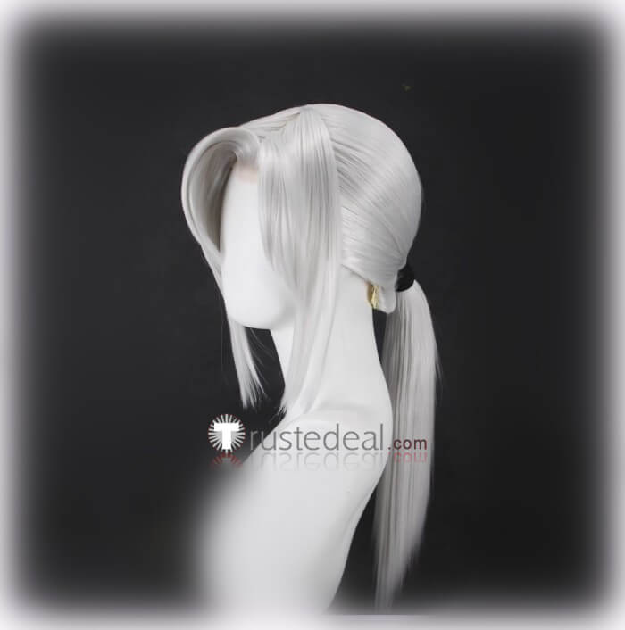 White wig with clearance ponytail