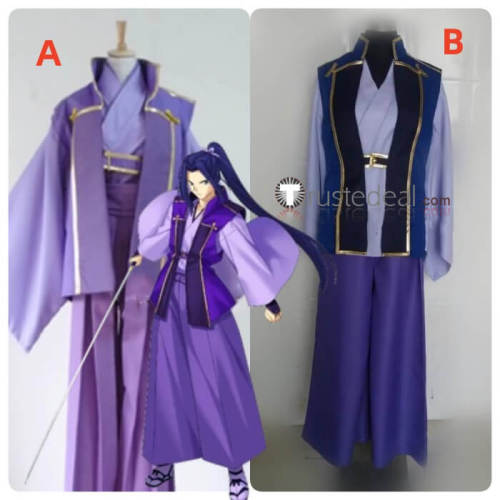 Fate Stay Night Sasaki Kojiro Purple Kimono Cosplay Costume
