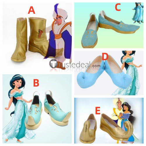 Aladdin Disney Princess Jasmine Prince Aladdin Cosplay Boots Shoes