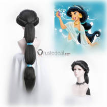 Aladdin Disney Princess Jasmine Black Cosplay Wig