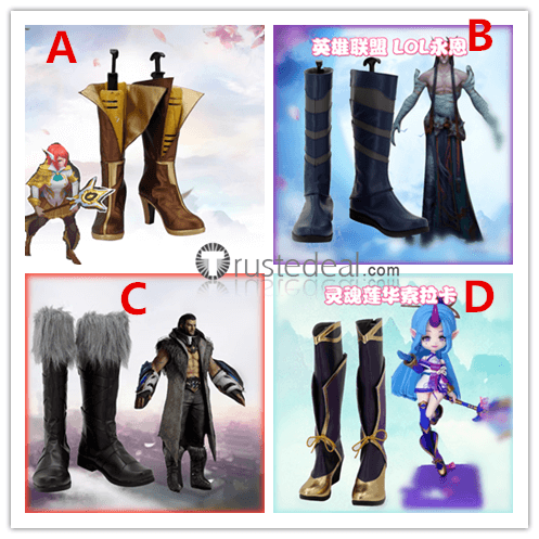 League of Legends LOL Prestige Battle Academia Lux Spirit Blossom Soraka Yone Sylas Cosplay Boots Shoes