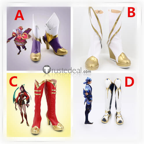 League of Legends LOL Firecracker Diana Porcelain Protector Ezreal Heartpiercer Fiora SG Seraphine Cosplay Boots Shoes
