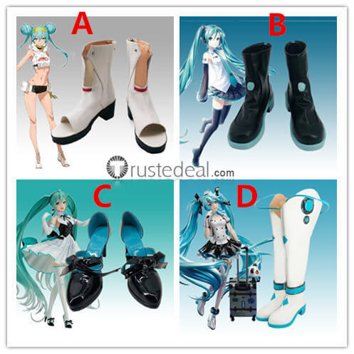 Vocaloid Hatsune Miku With You Race Summer Symphony Cosplay Boots Shoes Heels