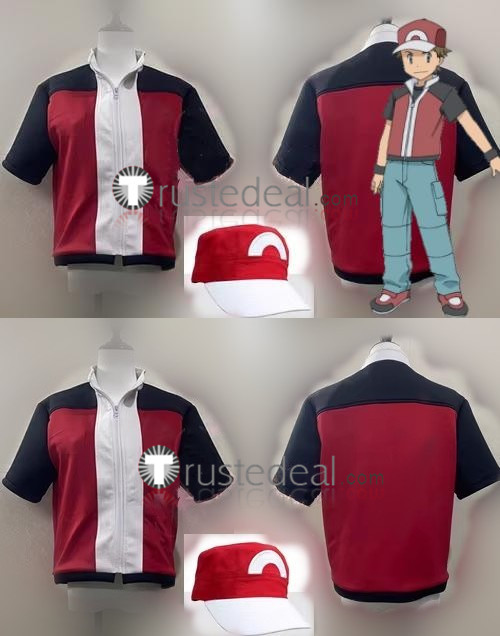 Pokemon Origins Red Cosplay Costume