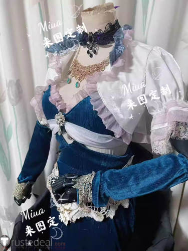 Mimosa Overlord Season 4 Albedo Blue Dress Cosplay Costume