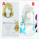 One Piece Yamato Carrot  Blonde Silver Green Ponytail Cosplay Wig